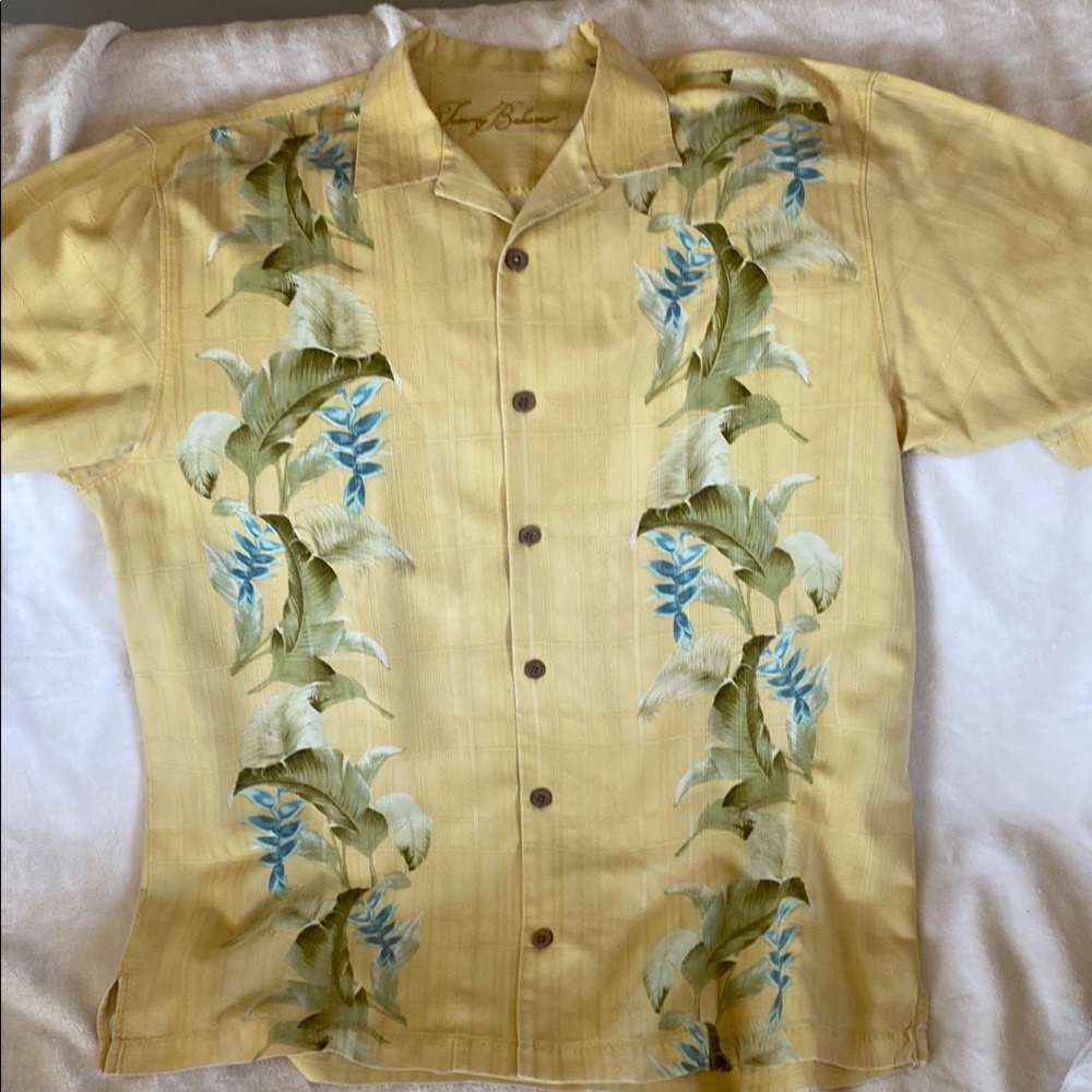 Tommy Bahama Yellow Floral Shirt